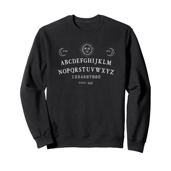 Ouija Mystifying Oracle Sun And Moon Outlines Vintage Logo Sweatshirt‎ Sz XL - Picture 4 of 12